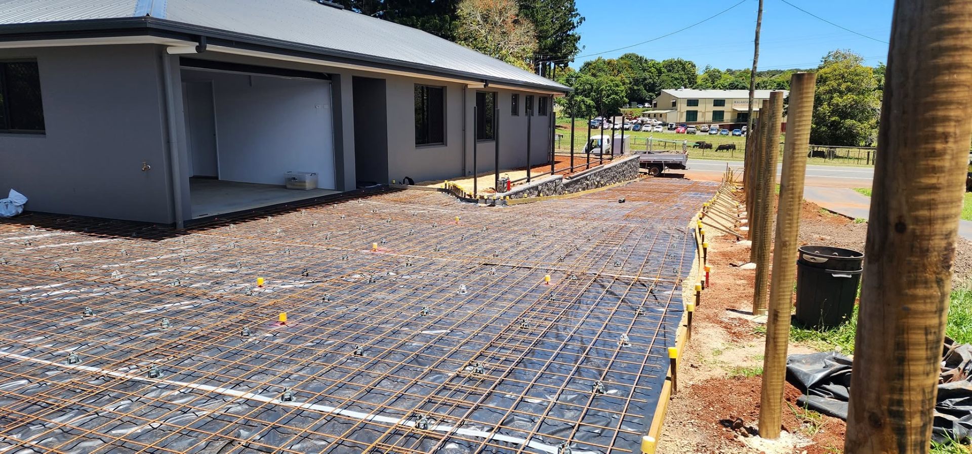 Driveway prep  -  rebar ready, Malanda  -  Crest Concreting