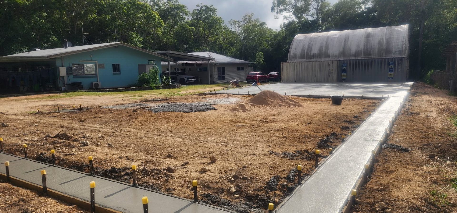 House slab prep  -  reinforcement ready, Atherton Tablelands  -  Crest Concreting